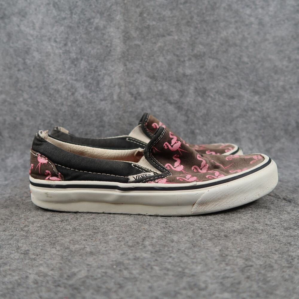 Vans Shoes Kids 4 Sneakers Casual Slip On Canvas Flamingo Skateboarding Flats